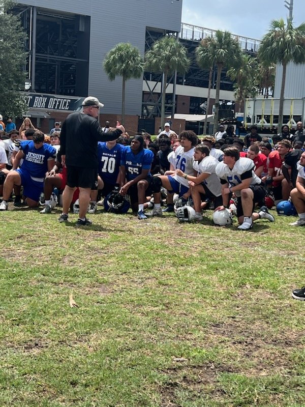 Proud of our kids for going to <a href="/UCF_Football/">UCF Football</a> camp and working hard. Thanks <a href="/CoachHand/">Herb Hand</a> for the hospitality. <a href="/iAM_T51/">Tristan Smith</a> <a href="/MilesHoffman20/">Miles Hoffman</a> <a href="/AnthonyEnnis76_/">Anthony Ennis - 6’6 270</a>