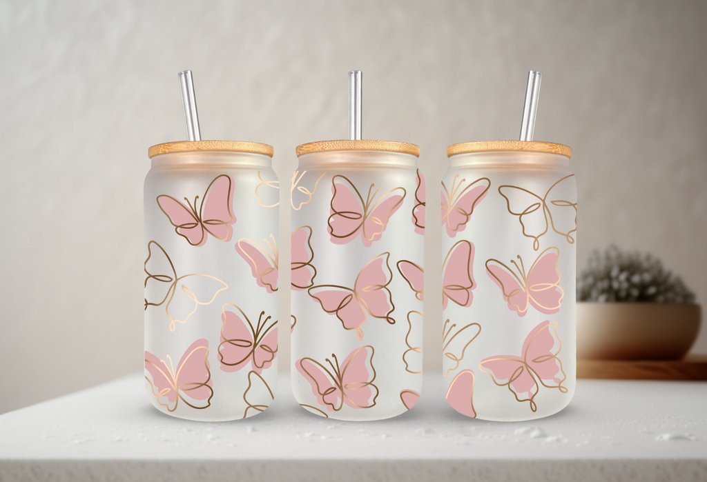 sks_designs's tweet photo. Butterflies | 20 oz Frosted Glass Libbey Can Glass with Bamboo Lid &amp; Straw
https://t.co/dsnTSB4uDF
.
.
.
#teckwrapcrafts #cricutcrafts #cricutmade #silhouettecameo #silhouettecrafts #silhouettemade #libbeyglassware #vinylwraps https://t.co/KSLcOZQxuI