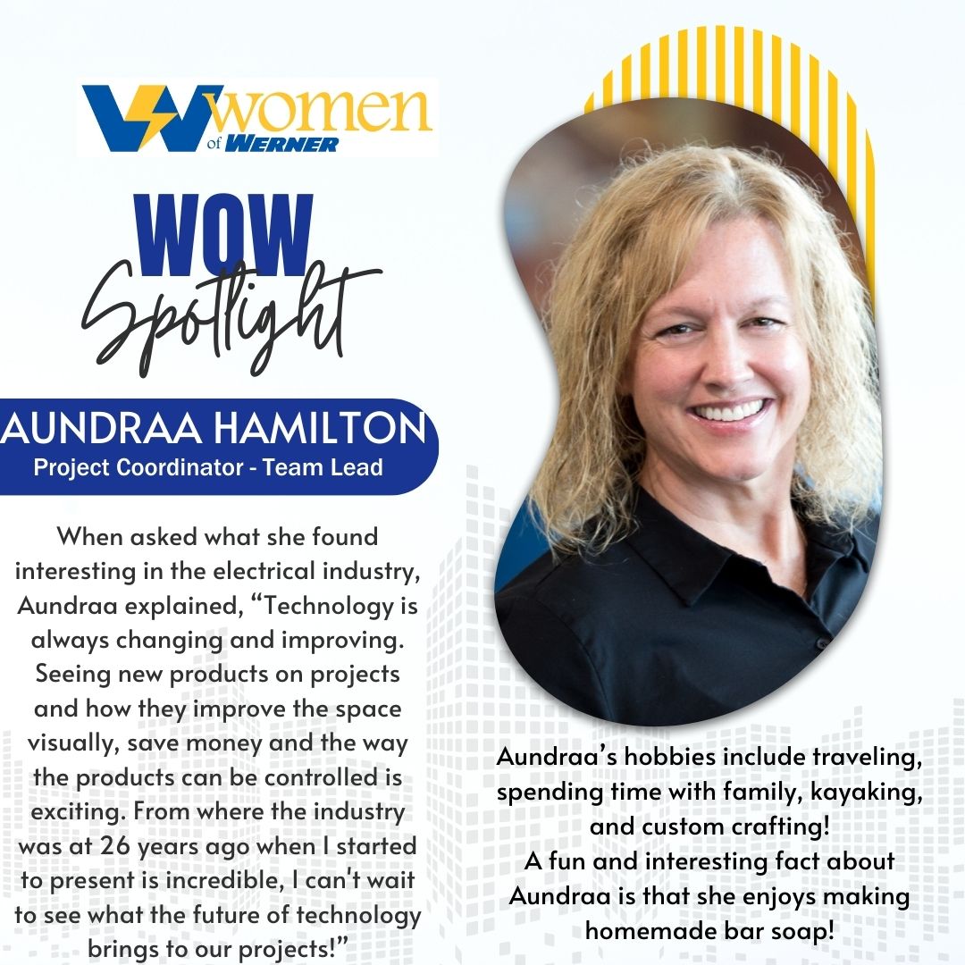 It's time for June's #WomenOfWerner Spotlight! This month goes to Aundraa Hamilton. Thank you for all your hard work! You are appreciated and Werner is lucky to have you! #WernerWay #GreatPlaceToWork #WomenWiredForSuccess