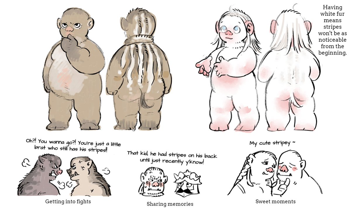 riseupcomus's tweet photo. I am reminded again just how much I like the designs for orcs in Dungeon Meshi 

I like that they're obviously p'orc coded.

(I also like how Laious is like, "Would") https://t.co/dAsLgBkb8R