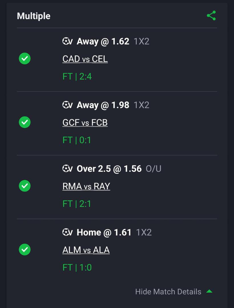CentOddsTips's tweet image. Big Congratulations!!! 
67+ odds Won!!! 
Our sure banker came in!!!

Join our channel for more: whatsapp.com/channel/0029Va…