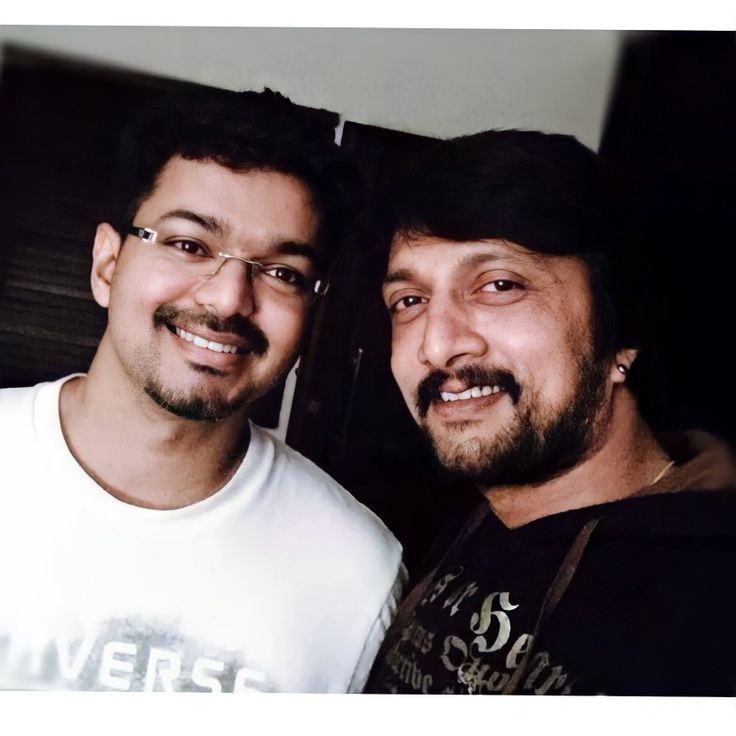 KicchaVijayFc's tweet photo. Here's the Mutual #Thalapathy Birthday Poster of @actorvijay &amp; @KicchaSudeep Mutual Birthday CDP today Evening 7PM 🔥❤

Team : @KicchaVijayFc
#தமிழகவெற்றிக்கழகம்‌ #GOAT 
#TheGreatestOfAllTime‌ 
#MaxTheMovie #KicchaSudeep https://t.co/de5x03AHt7