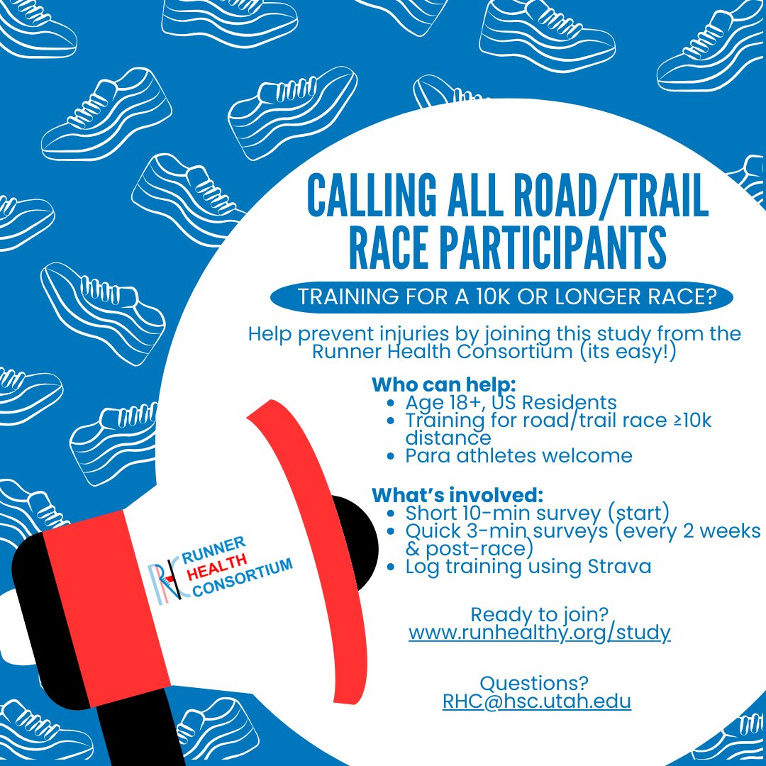 AMSSM CRN (@amssm_crn) on Twitter photo After a year of planning and infrastructure development, the Runner Health Consortium lead by Dr. Brett Toresdahl (<a href="/BrettToresdahl/">Brett Toresdahl, MD</a>) is now ready to enroll potential participants. Visit runhealthy.org/study for more information! After a year of planning and infrastructure development, the Runner Health Consortium lead by Dr. Brett Toresdahl (<a href="/BrettToresdahl/">Brett Toresdahl, MD</a>) is now ready to enroll potential participants. Visit runhealthy.org/study for more information!