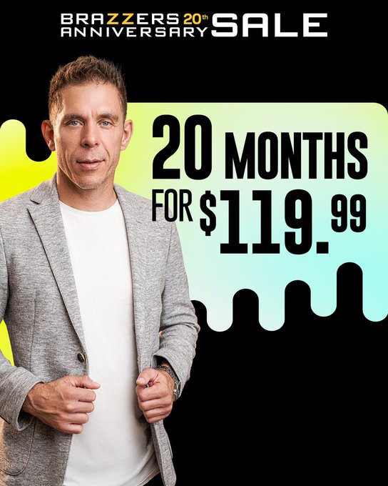 Celebrate two decades of @BRAZZERS! Enjoy 20 months for only $5.99/month #ZZ20 https://t.co/Tfv2ALQ8mt<a class="tags" href="/tag/brazzers">@brazzers</a><a href="/tag/zz20"class="tags"><span>#zz20</span></a>