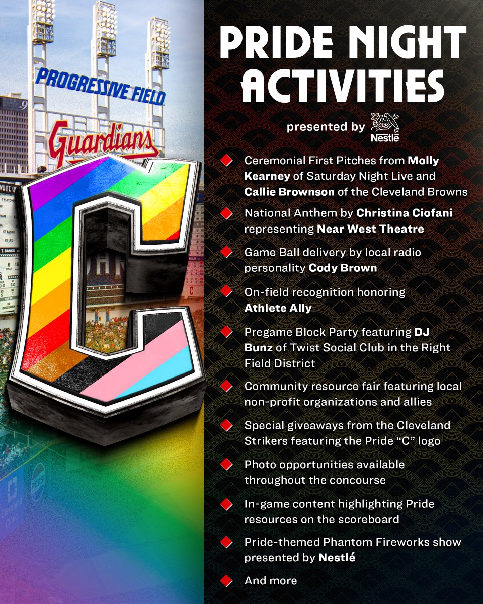 Tonight's Pride Night is loaded with activities!

#ForTheLand
