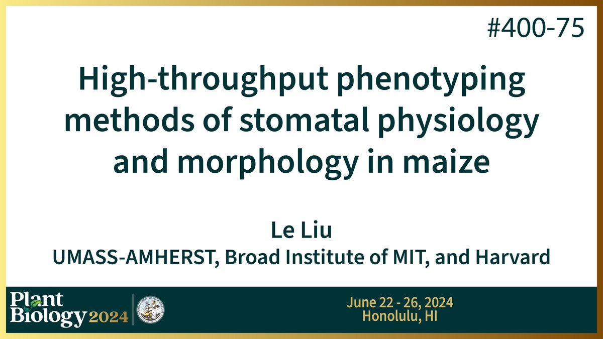 pp_systems's tweet photo. Don't miss @Le__Liu's #PlantBio2024 poster. Very interesting work! @facette_lab @CiminiLab @aribidopsis @NewPhyt @broadinstitute @frontiersin #stomatalphysiology #grassstomata #cellprofiler @plantae_org @ASPB_ECPS @ASPB_WiPB @EnvEcoPlant @UMass_PlantBio @ASPB @ASPB_PUI https://t.co/DlDvpsQeR5
