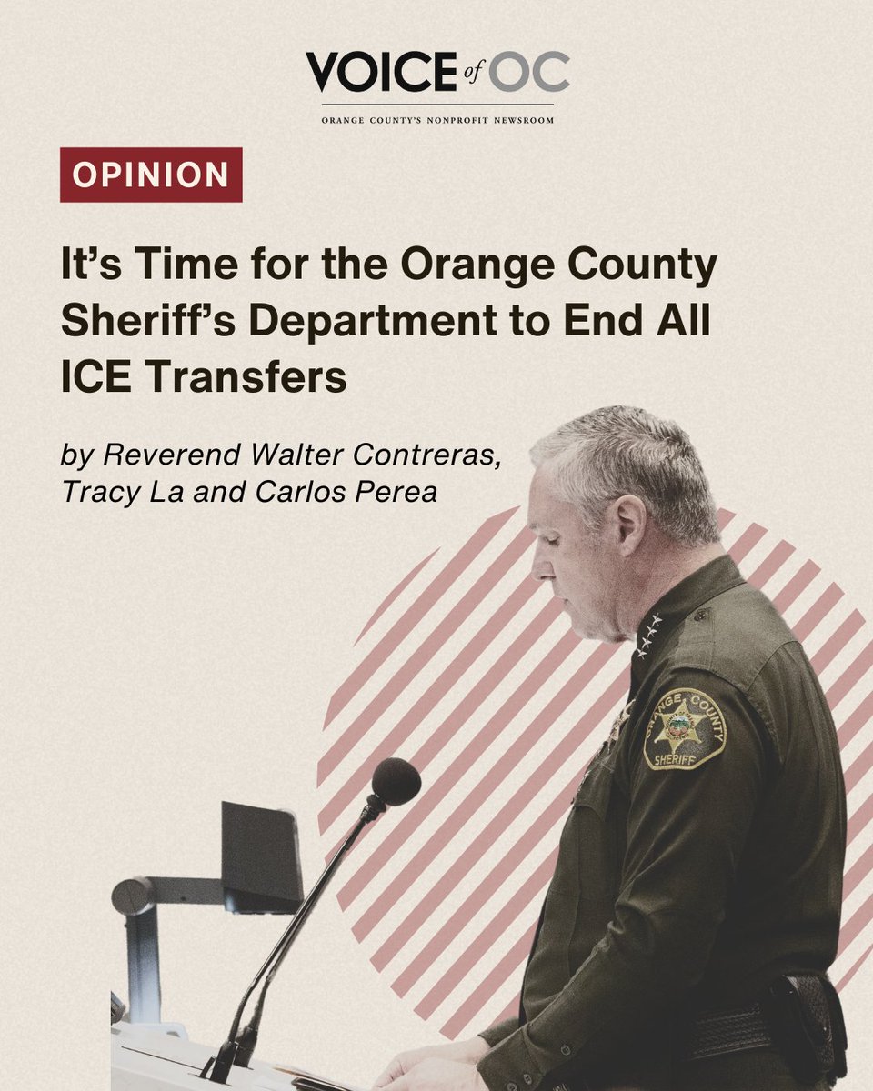 📢 Read our OpEd at the Voice of OC: It’s Time for the Orange County Sheriff’s Department to End All ICE Transfers

voiceofoc.org/2024/06/contre…