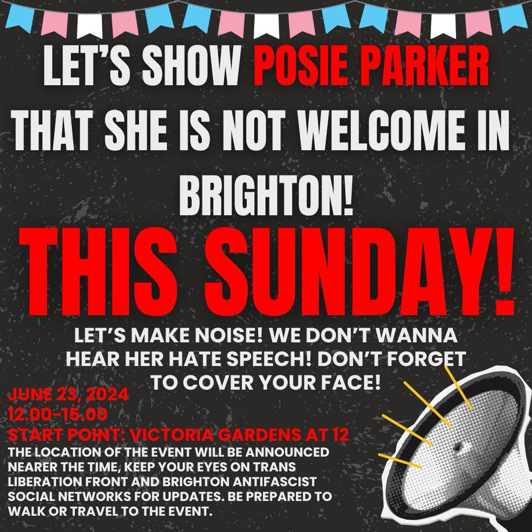 brightonanti's tweet photo. 🚨THIS SUNDAY! 🚨
NEW! - CHANGE OF TIME / NEW LOCATION

Meet in Victoria Gardens at 12:00

Keep your eyes on us and @tlfbrighton for any updates on the location. Be prepared to walk or travel. https://t.co/4vKXdBZ32z
