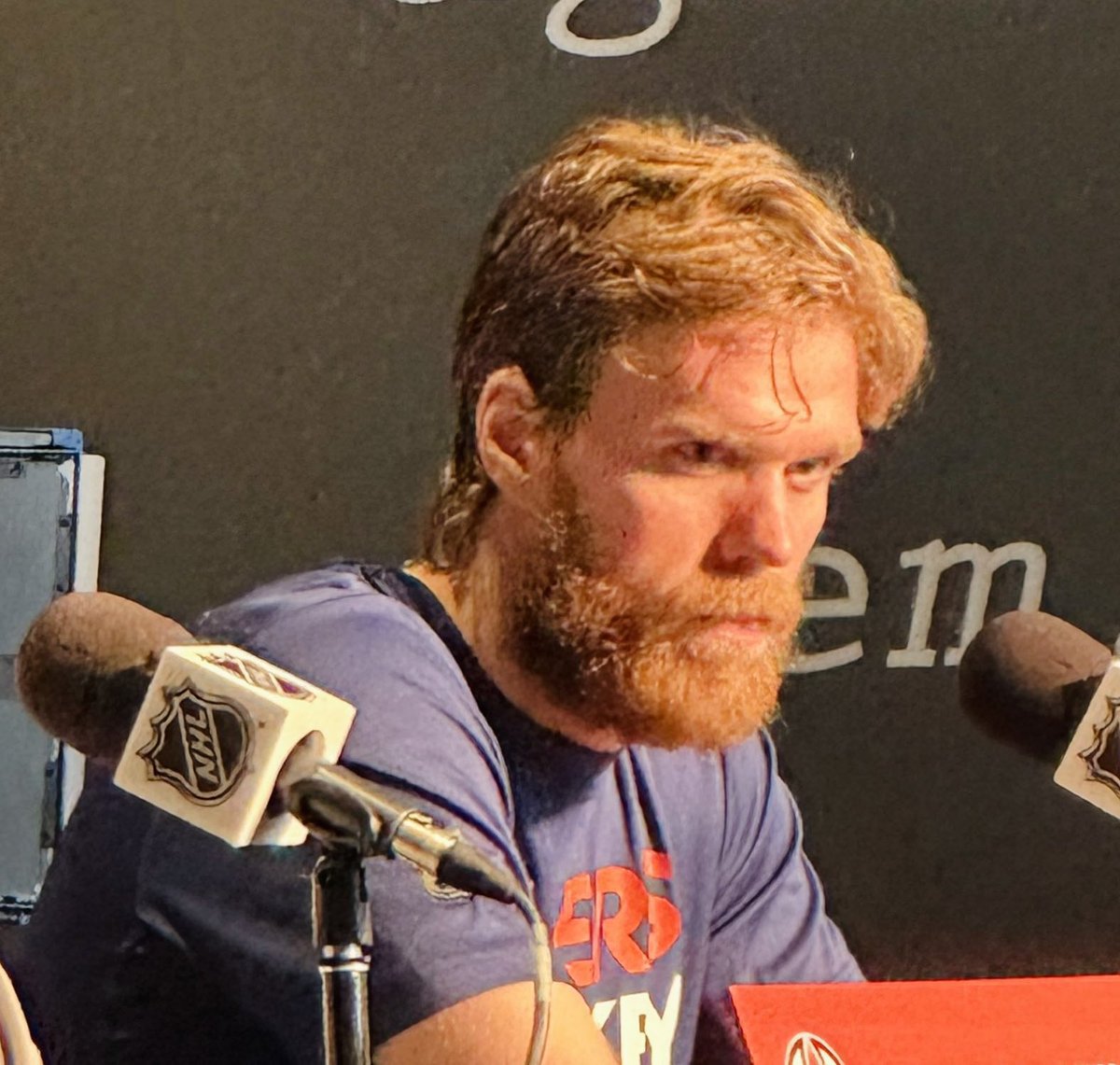 This guy is locked in nothing can take his focus away, Oilers by a billion tomorrow.