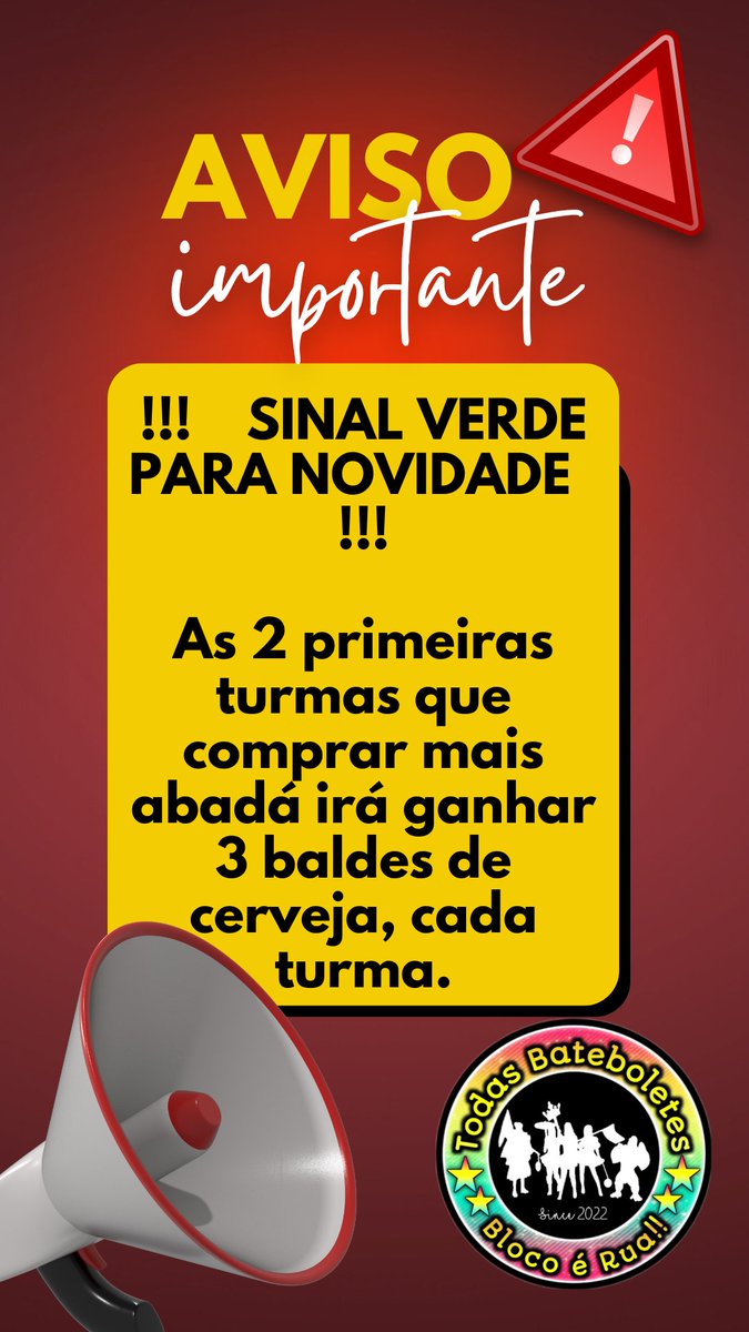 Abadá + copo até o tamanho GG 27 , acima do gg 30,00 encomendas até dia 15 de julho !!