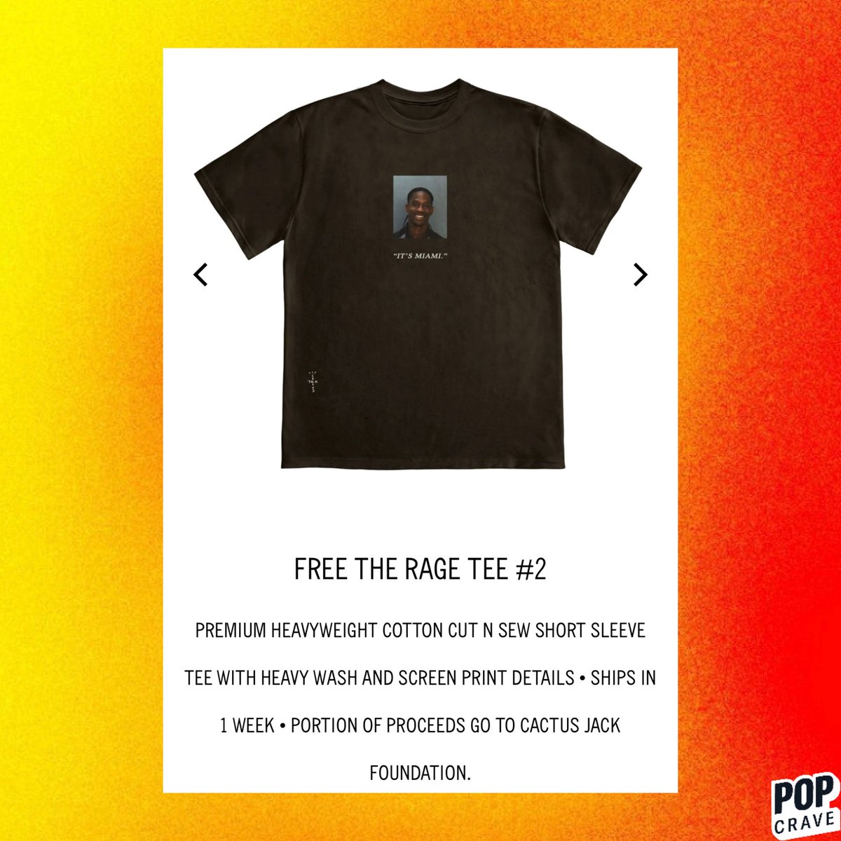 ミュージシャン Travis Scott FREE THE RAGE TEE #2 XL FREE THE RAGE TEE #2 LIVE NOW ⛓️‍💥 shop.travisscott.com
