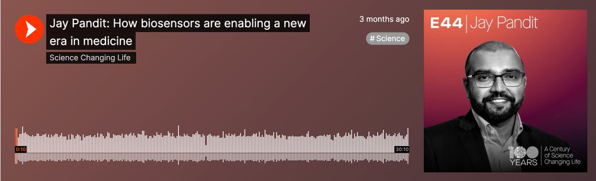 SciStories LLC (@teamscistories) on Twitter photo 🎙️ Just listened to an enlightening podcast with <a href="/JayPandit/">Jay Pandit</a> on how biosensors are revolutionizing medicine! 🩺✨ Discover how these tiny devices are transforming diagnostics and patient care. #Biosensors #HealthcareInnovation
magazine.scripps.edu/podcasts/2024/… 🎙️ Just listened to an enlightening podcast with <a href="/JayPandit/">Jay Pandit</a> on how biosensors are revolutionizing medicine! 🩺✨ Discover how these tiny devices are transforming diagnostics and patient care. #Biosensors #HealthcareInnovation
magazine.scripps.edu/podcasts/2024/…