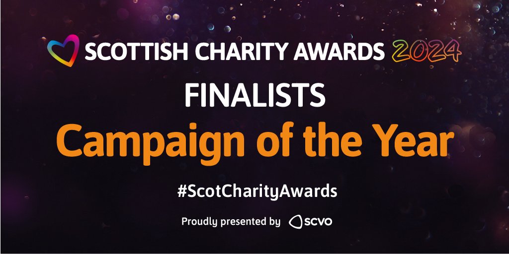 SCVO (@scvotweet) on Twitter photo Here we go - the #ScotCharityAwards are underway, hosted by <a href="/sallymag1/">Sally Magnusson</a>!
We're kicking off this evening with our Campaign of the Year category sponsored by <a href="/SGNgas/">SGN</a>! Our finalists are <a href="/theyardscotland/">The Yard</a> <a href="/AberlourCCT/">Aberlour Children's Charity</a> <a href="/AminaMWRC/">Amina MWRC</a> <a href="/DiabetesScot/">Diabetes Scotland</a> 👏 Here we go - the #ScotCharityAwards are underway, hosted by <a href="/sallymag1/">Sally Magnusson</a>!
We're kicking off this evening with our Campaign of the Year category sponsored by <a href="/SGNgas/">SGN</a>! Our finalists are <a href="/theyardscotland/">The Yard</a> <a href="/AberlourCCT/">Aberlour Children's Charity</a> <a href="/AminaMWRC/">Amina MWRC</a> <a href="/DiabetesScot/">Diabetes Scotland</a> 👏