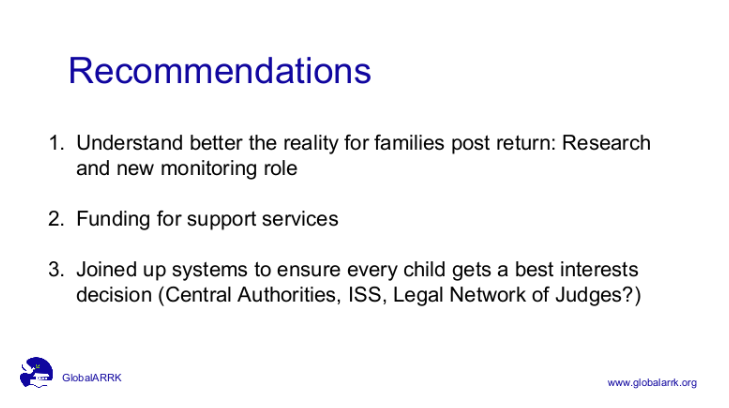 #HagueDVForum #RosOsborne - #GlobalARRK is a small charity, with very limited funding, yet we are left to pick up the pieces with our services. So what change do we propose? 

  #1980HagueConvention #ProtectHagueVictims