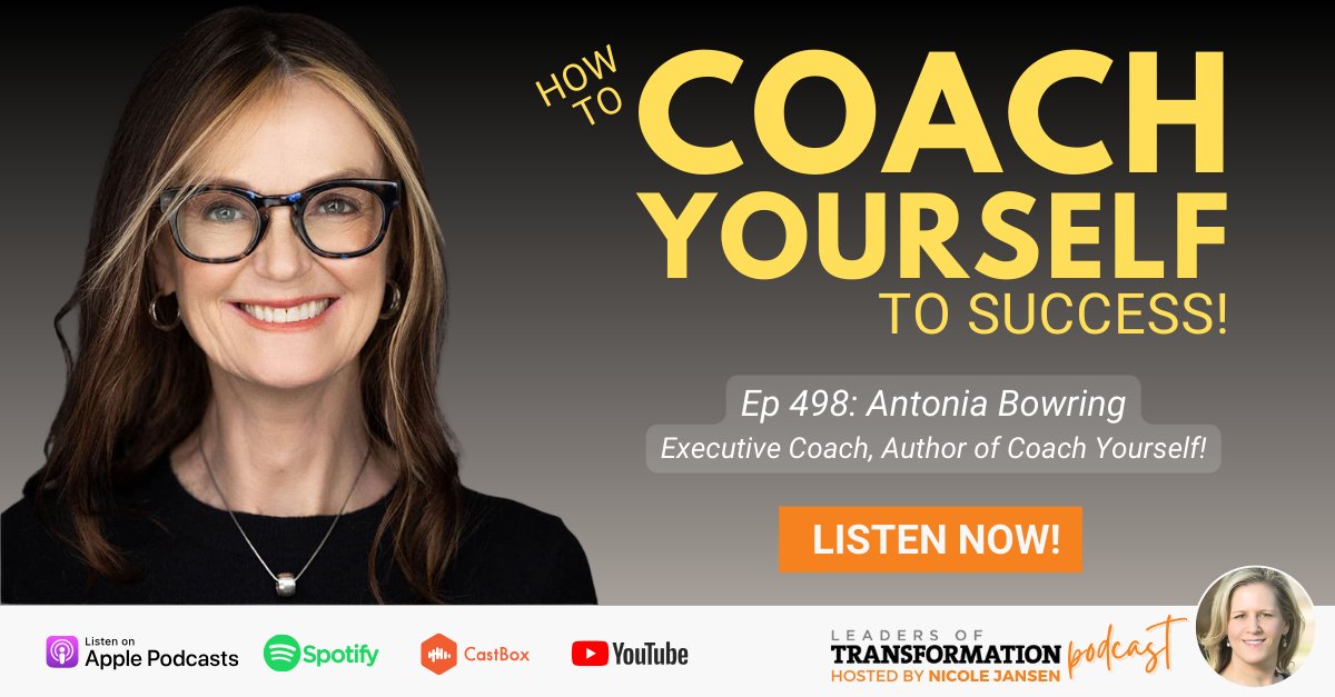 Have you ever thought about coaching yourself? This week, Antonia Bowring shares insights from her new book "Coach Yourself" - a must-read for anyone looking to elevate their professional development🌟 Listen here: bit.ly/3VpANk9
#selfcoaching #selfImprovement #podcasts