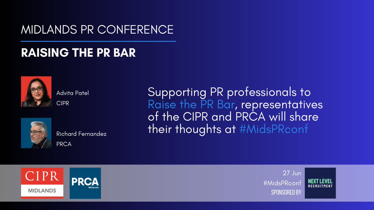 It may be polling day in a fortnight, but there are other important events happening before then too.  There's  just one week to go until the #MidsPRconf: 'Raising the PR Bar', featuring a host of first-rate workshops and great speakers.  See you there ticketholders.