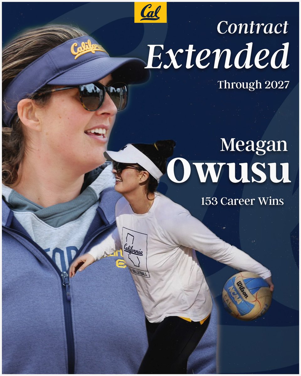 CalBeachVB's tweet photo. Here to stay!! 👏

Meagan Owusu has signed an extension through 2027!

#GoBears 🐻 | #BeachBears 🏐 https://t.co/yoXZI2EM2d