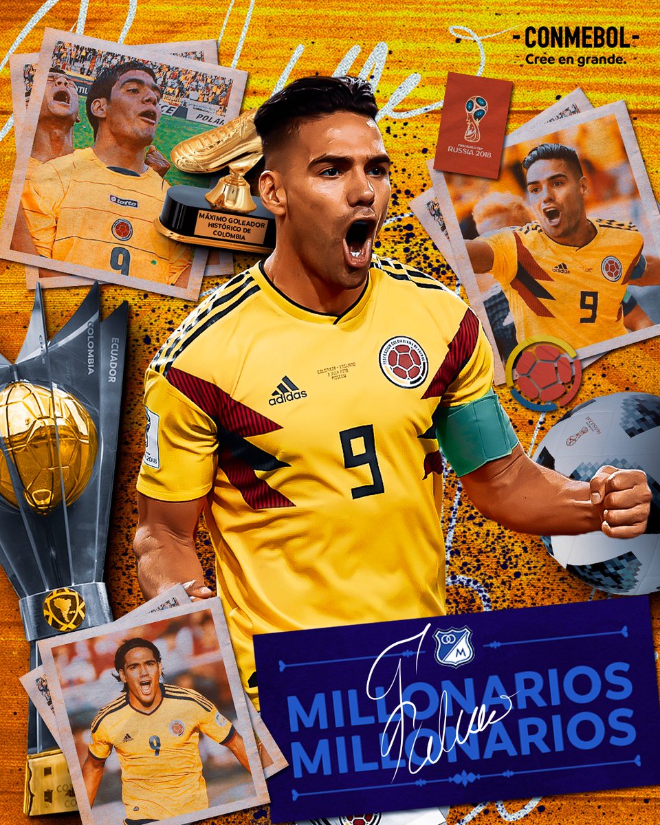 CONMEBOL's tweet image. ¡Un 'Tigre' de regreso a Colombia!  🔙🇨🇴

¡Bienvenido de nuevo a Sudamérica, @Falcao! 🙌

#CreeEnGrande