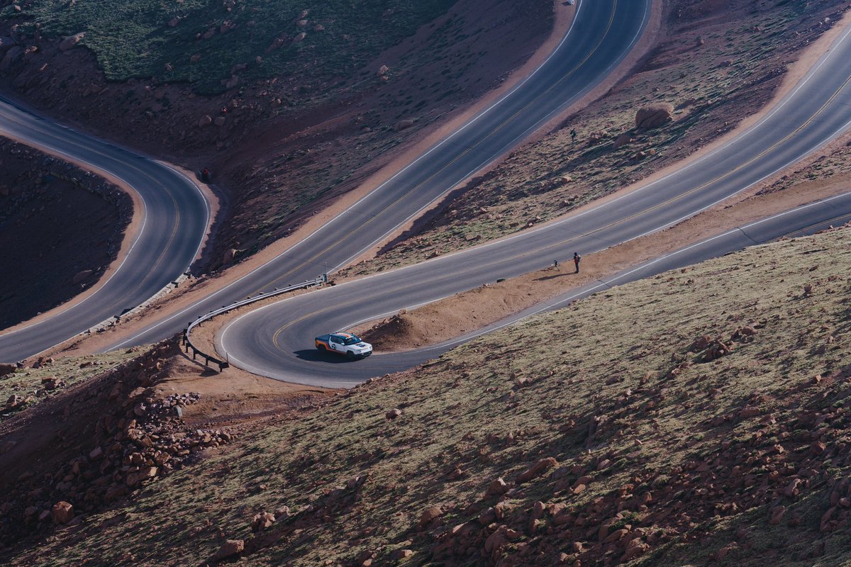 RJScaringe's tweet photo. Awesome shots of our new Quad R1T at Pikes Peak practicing for Sunday’s big race!! https://t.co/vm2sba8mzc