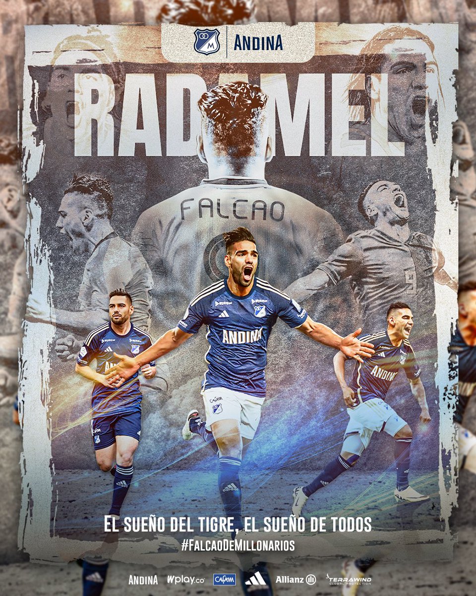 Millonarios FC (@millosfcoficial) on Twitter photo ✍️Ⓜ️✨ Millonarios FC informa que Radamel Falcao García firmó con el Embajador y cumplirá su sueño… ¡EL SUEÑO DE TODOS! 🐅💙🔥 <a href="/FALCAO/">Radamel Falcao</a>
#FalcaoDeMillonarios
<a href="/CervezaAndinaCo/">Cerveza Andina y el Fútbol</a> 🍻 ✍️Ⓜ️✨ Millonarios FC informa que Radamel Falcao García firmó con el Embajador y cumplirá su sueño… ¡EL SUEÑO DE TODOS! 🐅💙🔥 <a href="/FALCAO/">Radamel Falcao</a>
#FalcaoDeMillonarios
<a href="/CervezaAndinaCo/">Cerveza Andina y el Fútbol</a> 🍻