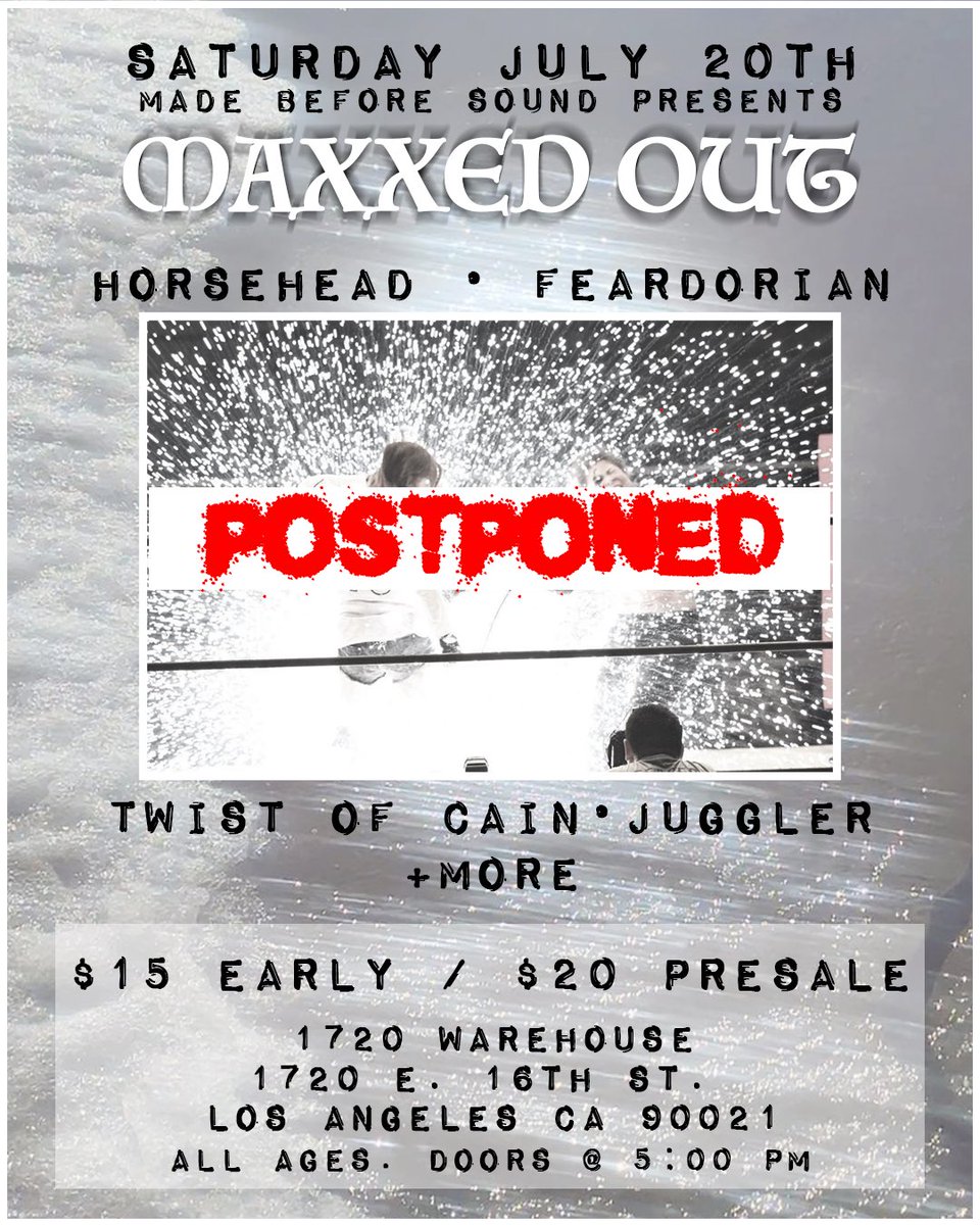 THIS SHOW HAS BEEN POSTPONED for now. We’ll be back with something in the Fall. 

For now I got something 🔥 dropping in July for y’all.