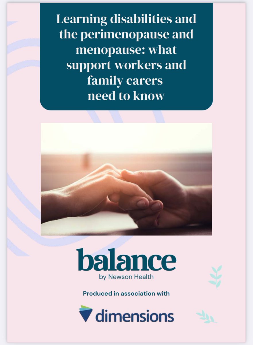Been honoured to work with <a href="/drlouisenewson/">Dr Louise Newson</a> and team from <a href="/balanceMeno/">balance Menopause</a> on a new resource that we launched today! 👇🏻 A guide aimed at Support Workers and families. It is a follow up to our Easy Read launched last year. 
New resource linked here: balance-menopause.com/menopause-libr…