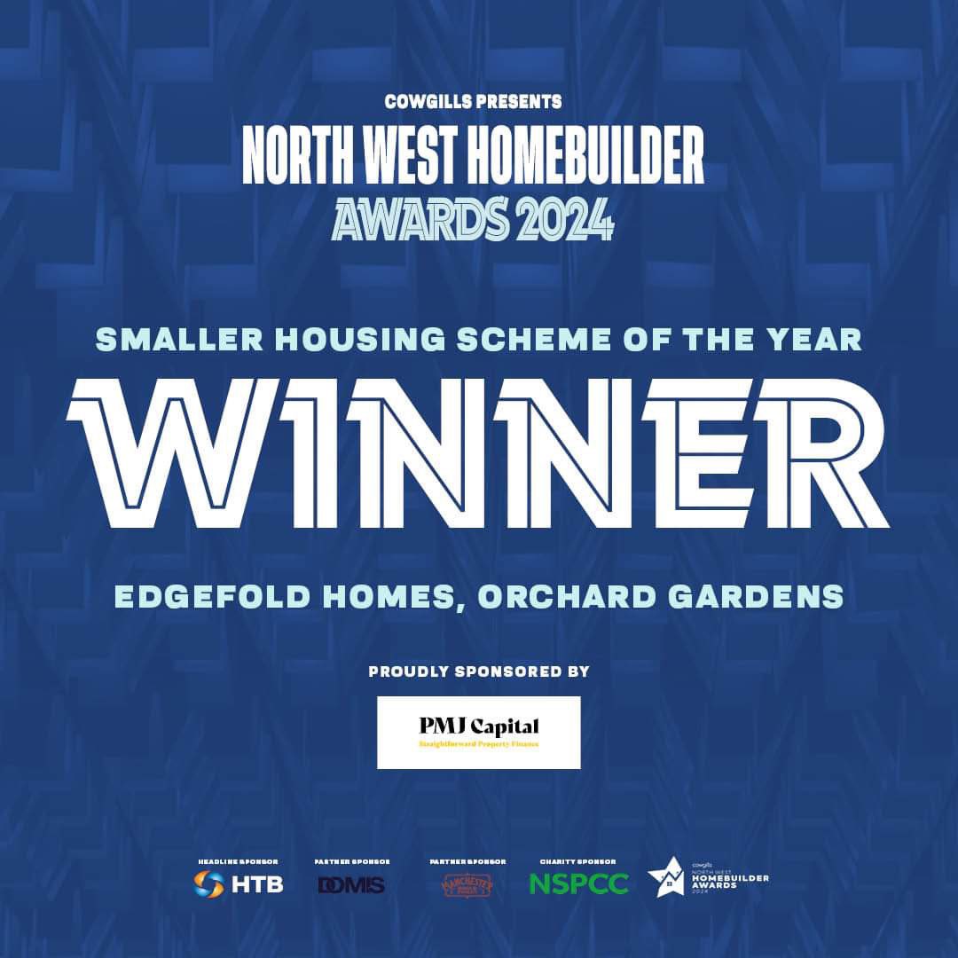 Well done to our Smaller Housing Scheme of the Year winner Edgefold Homes for their work on Orchard Gardens! 🍎 #NWHA2024