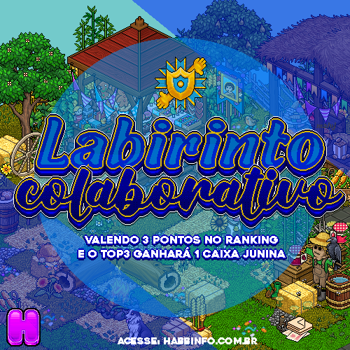 EmbHabbinfo's tweet photo. LABIRINTO JUNINO🌽👒

O Labirinto Colaborativo na edição junina, será um desafio para que os 3 mais habilidosos conquistem a vitória. Seria você um deles?

🗓️Sexta-feira às 18hBR (+4PT)
🔗https://t.co/YqSezv2cCr https://t.co/z2uCda4PHZ