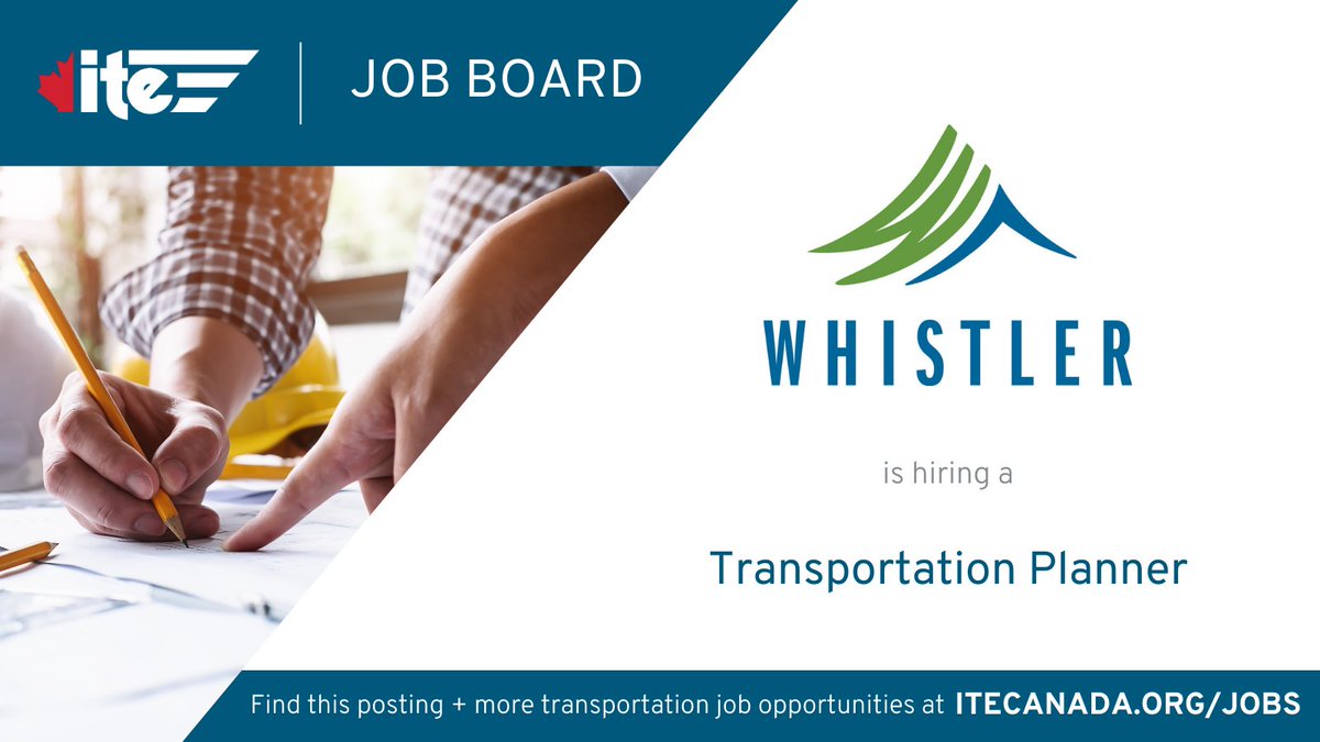 itecanada's tweet photo. The Resort Municipality of Whistler @RMWhistler has a #job opportunity for a Transportation Planner. Find more info &amp; link to apply at ITE Canada's Job Board: https://t.co/dgh726yWOP

#jobs #hiring #transportation #planner #planning #engineer #engineering https://t.co/gKbCqpYxKi