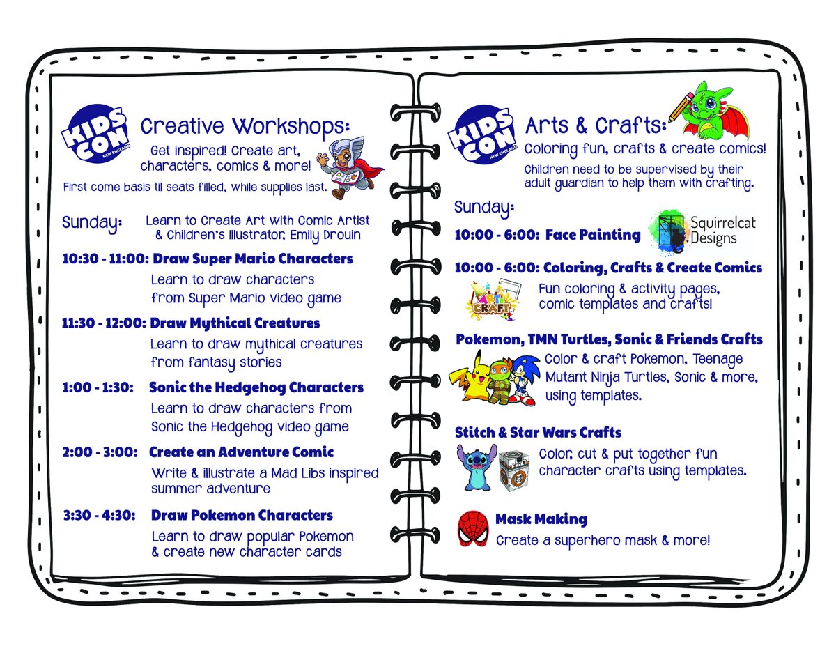 Kids Con's Emily Drouin joins us at #WickedComicCon on Aug 10-11th to lead a number of workshops and creative activities all weekend long for kids. Plus there will be face-painting from Squirrelcat Designs! 
Get tickets now: wickedcomiccon.com