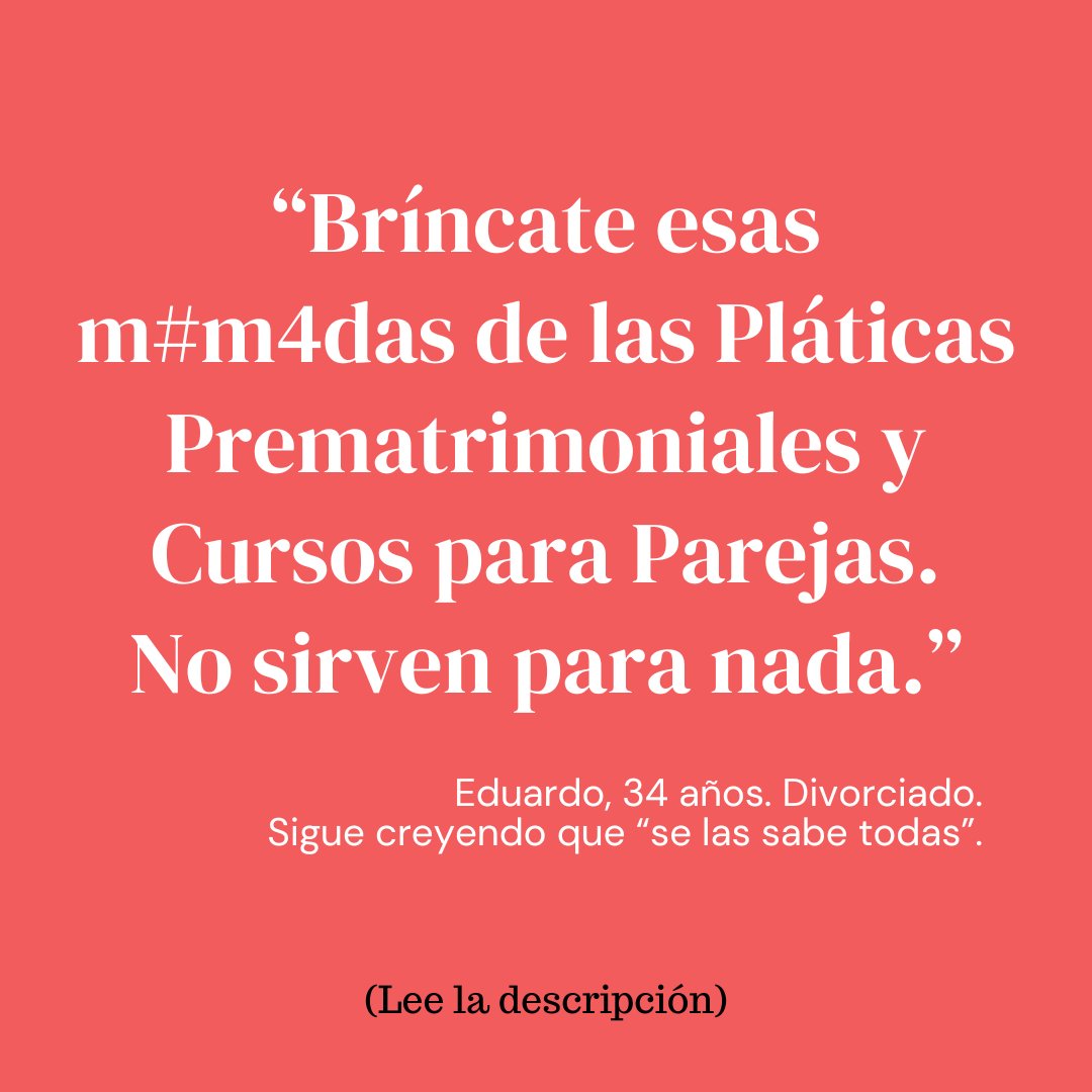 Nadie se casa pensando en un divorcio (quiero imaginar).

Pero pocos se atreven a invertir si quiera un 5-10% del tiempo, esfuerzo o dinero en preparar su matrimonio, así como preparan su boda...

¿Realmente hace sentido gastar +$100,000 MXN (+$5,500 USD) en una fiesta que dura