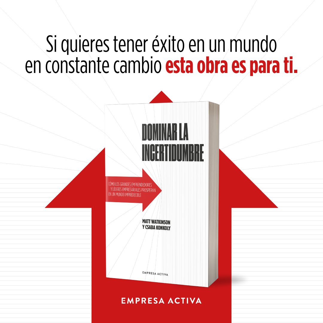 Empresa_Activa's tweet image. ¿Qué pasa con el triunfo en un mundo cambiante? ¿Cómo se logra?

#CsabaKonkoly y #MattWatkinson os proponen una guía íntegra en la cual explican cómo los cambios pueden ser favorables siempre que se aprovechen.

Ya disponible en librerías españolas y plataformas digitales.