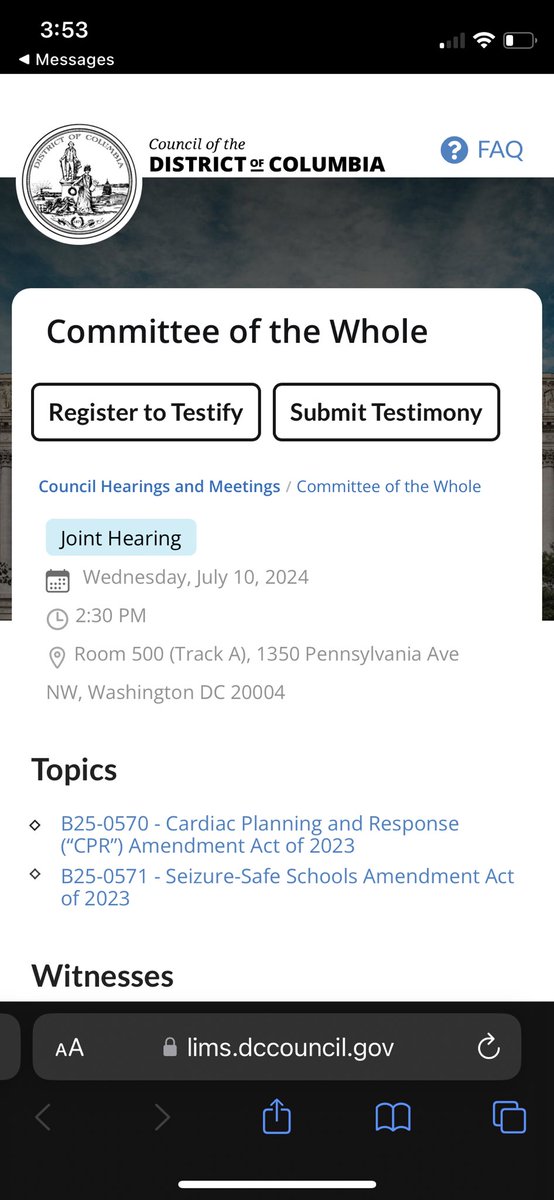 DC is one step closer to having #seizuresafeschools I look forward to testifying before <a href="/councilofdc/">Council of DC</a> on July 10th!
