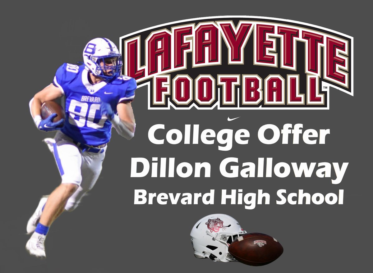 Yesterday Dillon Galloway (<a href="/DillonGall80/">Dillon Galloway</a>) received a Division 1 offer from Lafayette College! Congrats Dillon! <a href="/LafColFootball/">Lafayette Football</a> <a href="/Coach_Noll/">Tyler Noll</a> <a href="/CoachSeumalo/">Andrew Seumalo</a>