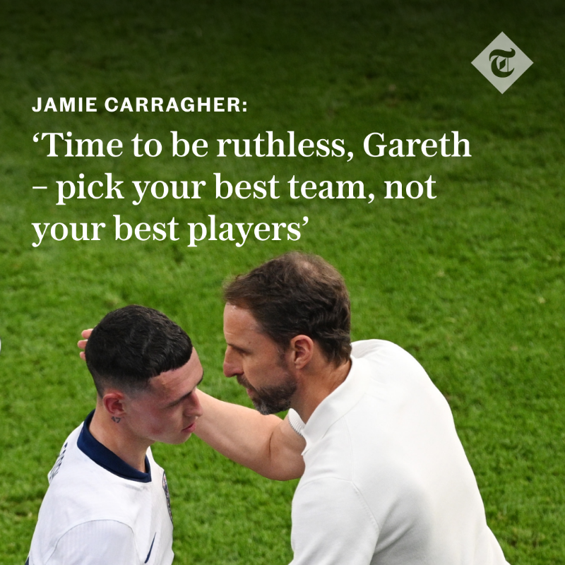 TeleFootball's tweet photo. 'Unfortunately, two of the best Premier League footballers – Trent Alexander-Arnold and Phil Foden – will have to be sacrificed now'

✍️ @Carra23

#TelegraphFootball | #EURO2024