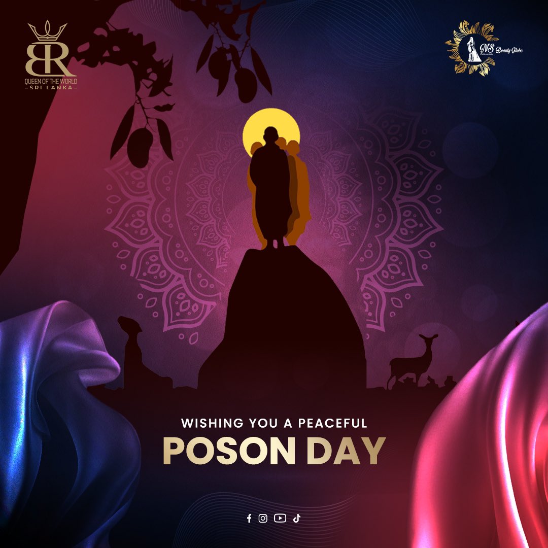 QOTWSriLanka's tweet photo. May the light of the full moon on Poson Poya Day illuminate our hearts and guide us towards peace, compassion, and wisdom! Happy Poson Poya Day! โจ
#QueenOfTheWorld #PosonPoyaDay #PosonDay2024 #Spiritual #Peace #Buddhism https://t.co/2W03zlbdqk