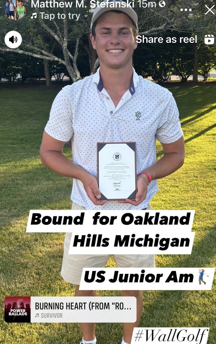 Congrats to WALL GOLF Captain Pat Scenna for qualifying for the US Junior Am today shooting -1 71
#OaklandHillsMichigan
#WallGolf