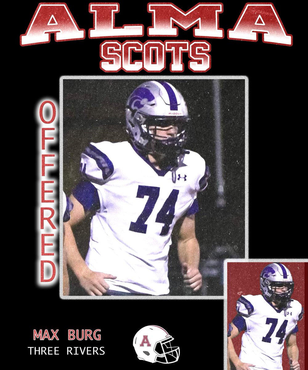 After an amazing camp and a call from <a href="/CoachSpooner_/">Teddy Spooner</a>, I am blessed to have received an offer to play college football at <a href="/AlmaScotsFB/">Alma College Football</a>! #KILTSTYLE 
<a href="/CoachP_Alma/">Jason Polmanteer</a> <a href="/CoachCouchAlma/">Jason Couch</a> <a href="/TRWildcat/">Three Rivers High School Football</a> <a href="/josephpatrick20/">joseph patrick</a>