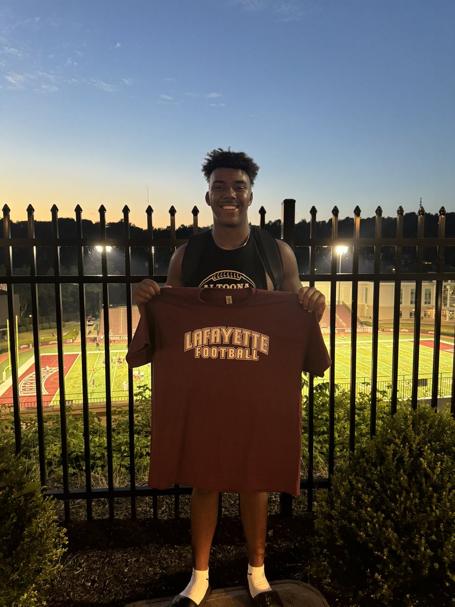 Had a great day today <a href="/GoLeopards/">Lafayette Athletics</a>! Thank you to <a href="/CoachMignanelli/">Coach Chris Mignanelli</a> for the invite! Thank you to <a href="/Coach_Mi11er/">Andrew Miller</a> for the talk after the camp and the invite to the Ithaca virtual junior day. <a href="/NedimyerVince/">Vince Nedimyer</a> <a href="/MtLionFootball/">AltoonaFootball</a> #onaltoona