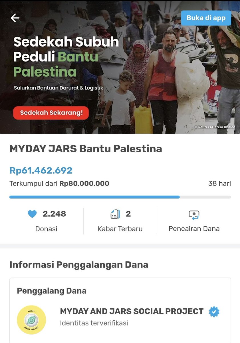 <a href="/nanndd/">nand</a> <a href="/akunyakul/">yakul</a> <a href="/mydayxtra/">XMD</a> <a href="/MyDayLampung/">MYDAY LAMPUNG</a> <a href="/mydaybatam/">My Day Batam</a> <a href="/my_daybogor/">MyDayBogor | Cek Pin📍</a> <a href="/myday_jakarta/">Myday Jakarta</a> <a href="/harureul_co/">𝐦𝐢𝐧𝐡𝐚𝐫𝐮</a> <a href="/mydaybandung/">My Day Bandung</a> <a href="/mydaymalang/">My Day Malang</a> <a href="/mydaymakassar/">My Day Makassar</a> <a href="/90HaruKilogram/">90's Haru Kilogram</a> <a href="/mydaymedan/">My Day Medan</a> <a href="/GyulaliJaeruk/">d h i l s</a> <a href="/caleridula/">Dear케이 ☀️</a> <a href="/flowerybob/">мυту 🧸</a> <a href="/apeachnuna/">tika ♔ 3️⃣0️⃣</a> <a href="/cindyzky_/">cindy✨</a> <a href="/DAY6TradingINA/">DAY6 TRADING INA</a> <a href="/dearmyd4y12/">Dearmyday12 🇮🇩</a> <a href="/MyDayMusician/">My Day Musician 📌</a> Jumat mubarak, buat #mysay, #jars dan #orangbaik. Donasi untuk Palestina masih dibuka ya. Link donasi ada di bio 🫶

Semoga menjadi ladang pahala kebaikan kita semua

Keep being positive community 🫶