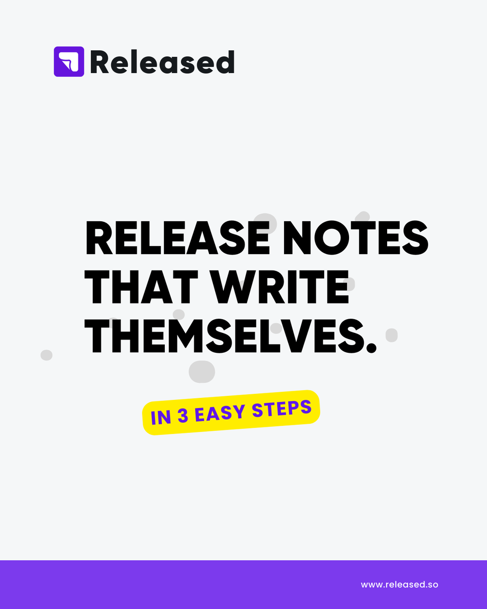 released_so's tweet photo. As easy as 1️⃣, 2️⃣, 3️⃣. Do your release notes write themselves? https://t.co/BUQWIyzPv9