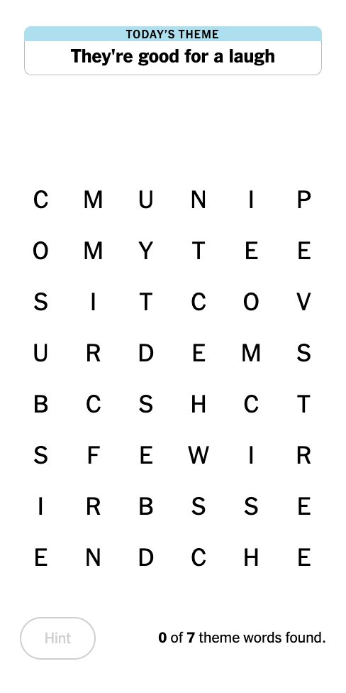 We're beta-testing Strands, a new game that is currently web only. It is a word search with a unique twist. Play Strands here: nyti.ms/45yx0pq