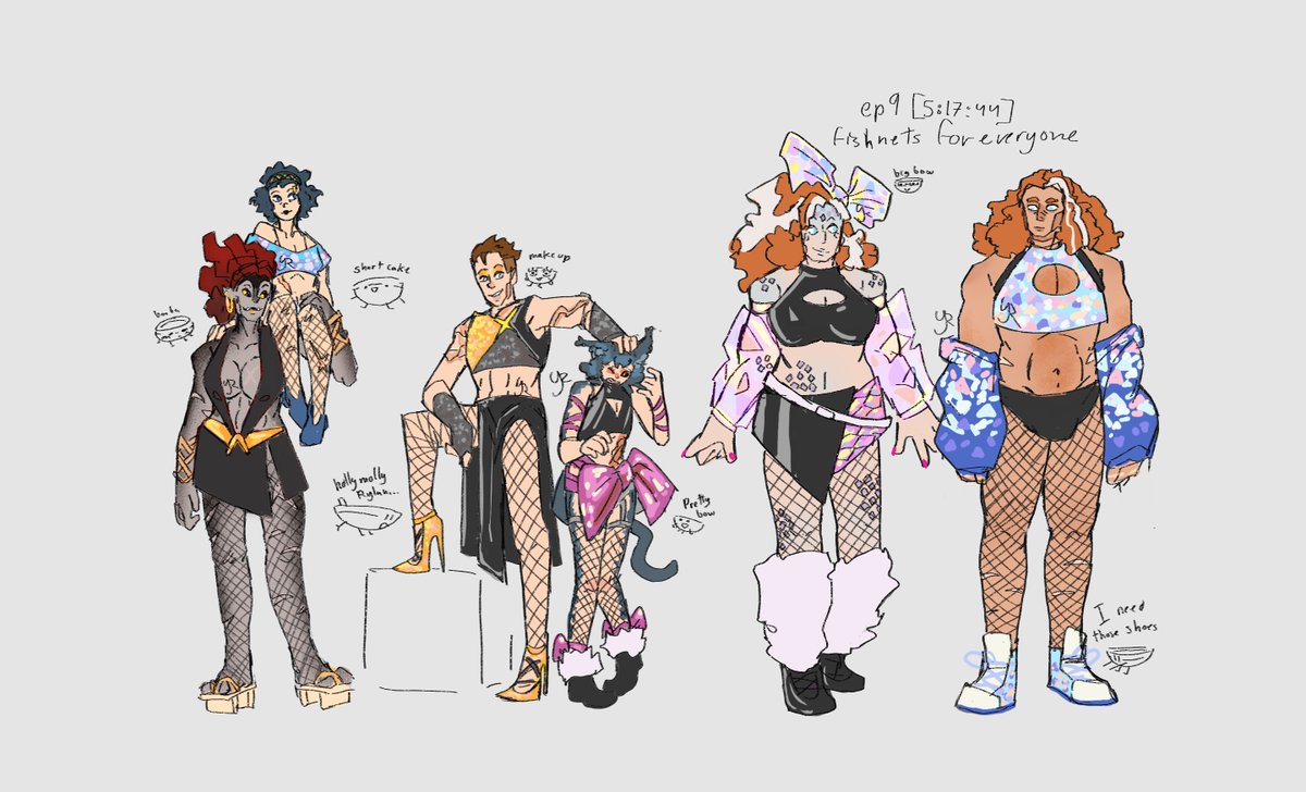 you know- fishnets...