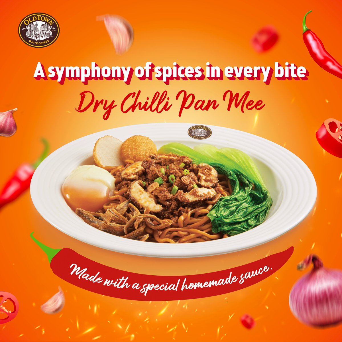 Treat yourself to our Dry Chilli Pan Mee, drenched in a unique homemade sauce that will set your taste buds on fire. 🔥🍜 Don't miss out—come and enjoy it today!

#OldTownWhiteCoffee #KopiDuluMakanDulu