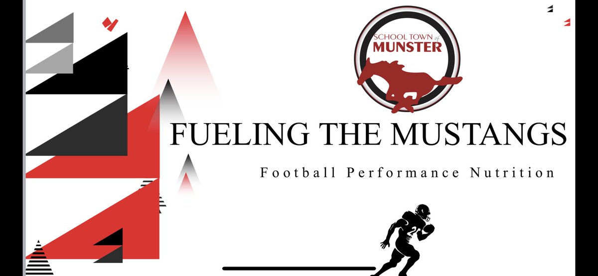 MustangsHSFB's tweet photo. Thank you you to Miss West from Chartwells/Munster Food Service for presenting at our first #ManMinute presentation. Great info on fueling for Elite Performance #BuildTheE #Mpire #ToTheTop https://t.co/Z2e7sjs7Di