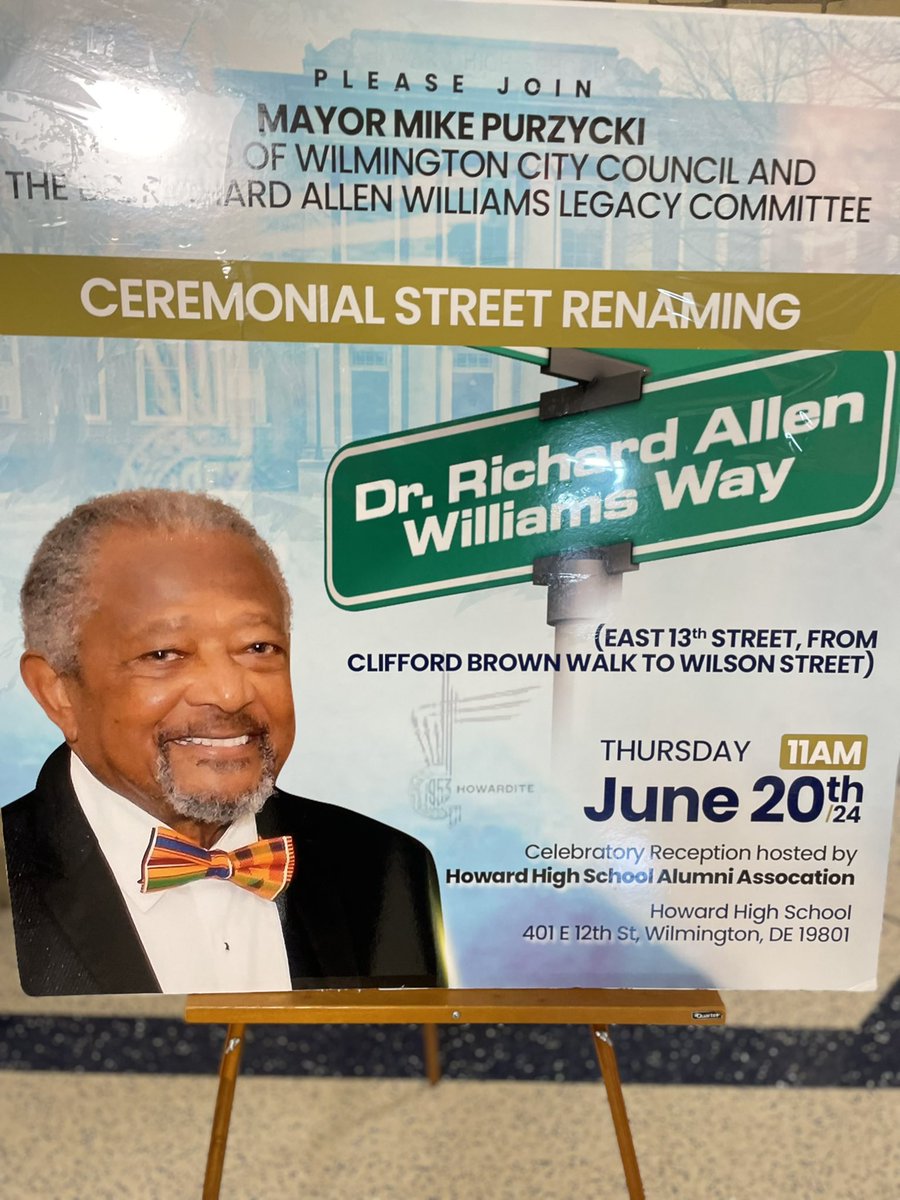 Dr. Kyle Hill (@khill_hhst) on Twitter photo Howard got to celebrate one of its giants. Dr. Richard Allen Williams was honored today by Mayor Purzyci by naming 13th St., Richard Allen Williams Way. Dr. Williams class of 1953 went on to graduate from Harvard University and became a world renowned cardiologist.<a href="/Supt_Jones/">Joseph Jones</a> Howard got to celebrate one of its giants. Dr. Richard Allen Williams was honored today by Mayor Purzyci by naming 13th St., Richard Allen Williams Way. Dr. Williams class of 1953 went on to graduate from Harvard University and became a world renowned cardiologist.<a href="/Supt_Jones/">Joseph Jones</a>