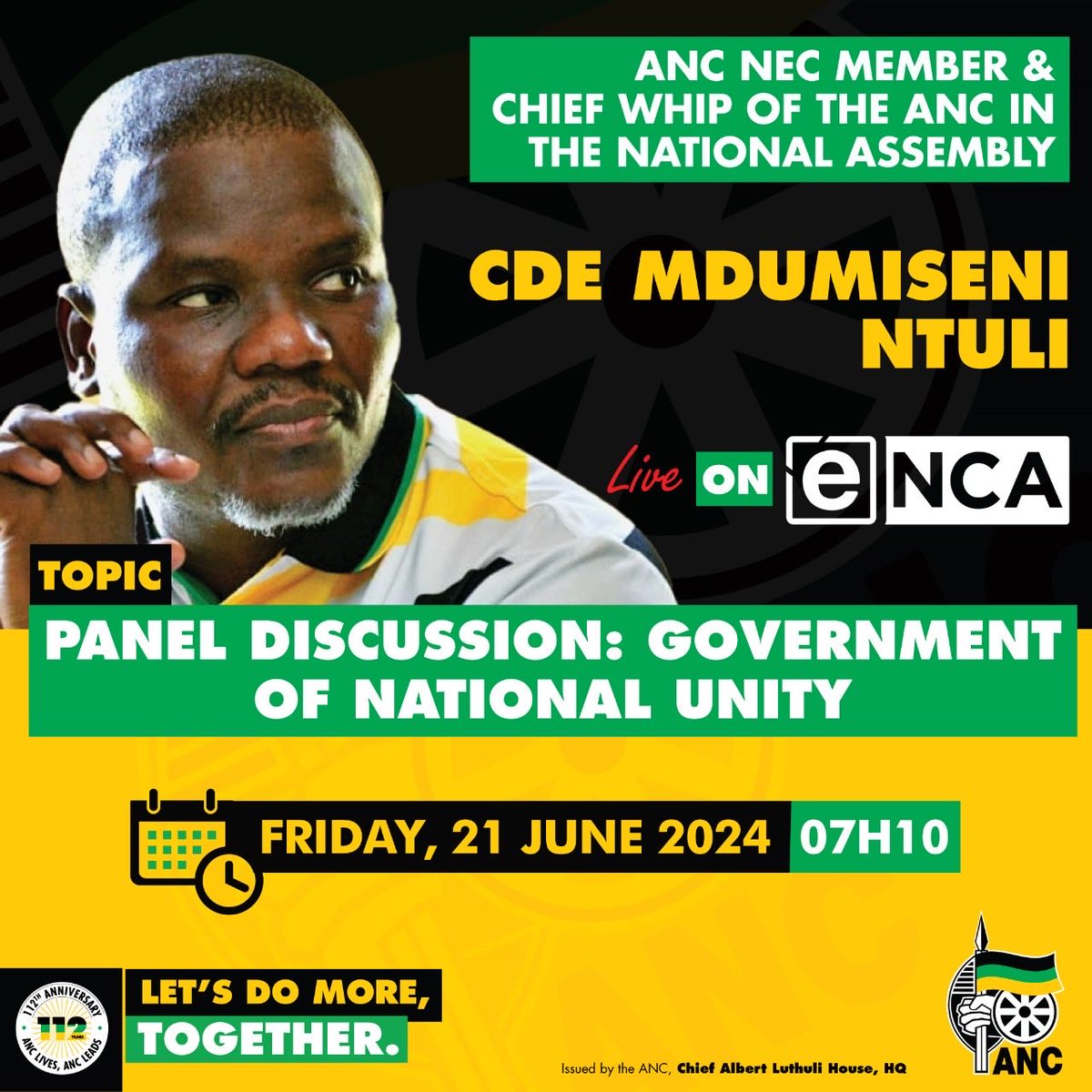 sompisi_g's tweet photo. The GNU partners will converge at ENCA and discuss the future of the country tomorrow morning https://t.co/YPRkQRNYky