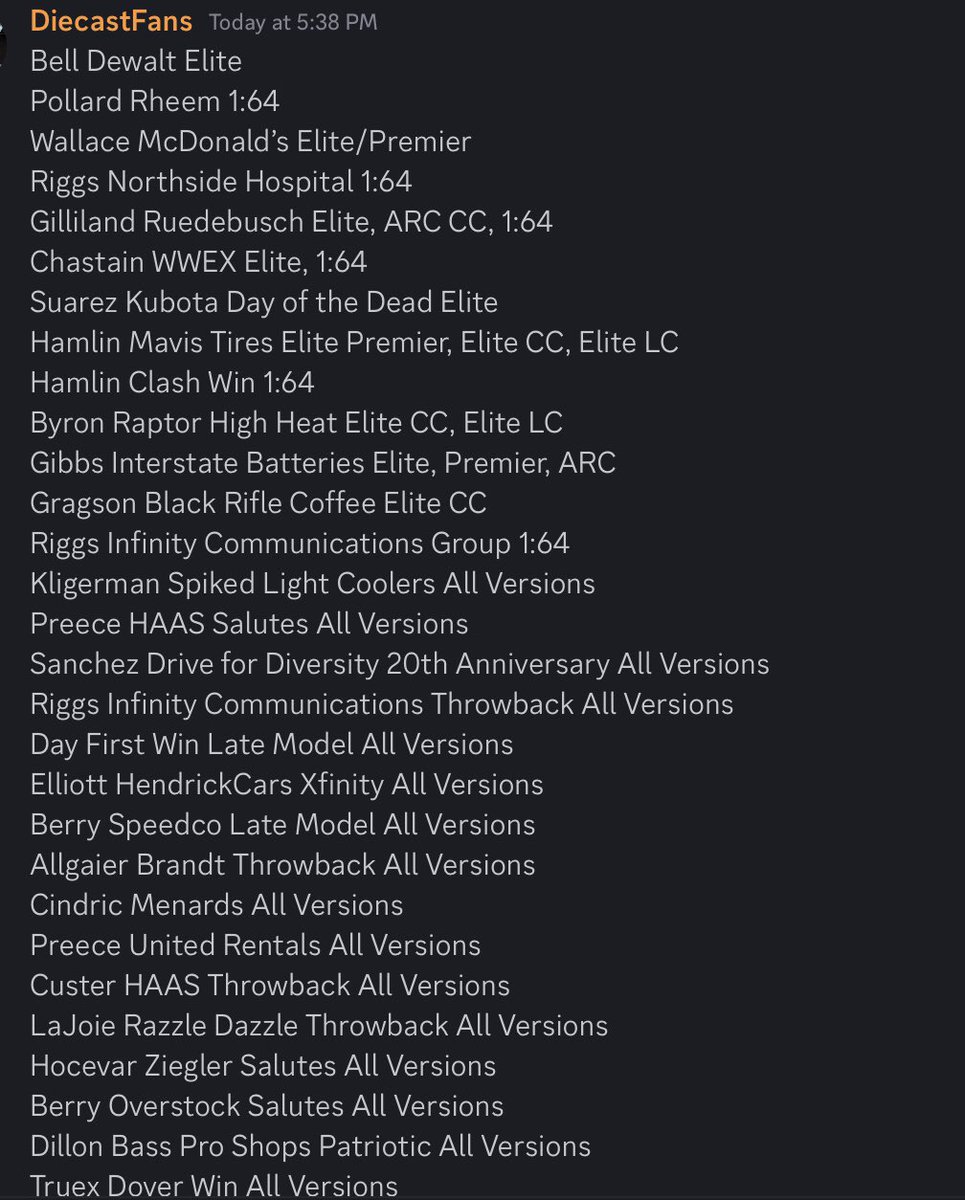 NASCAR DIECAST FANS tweet media