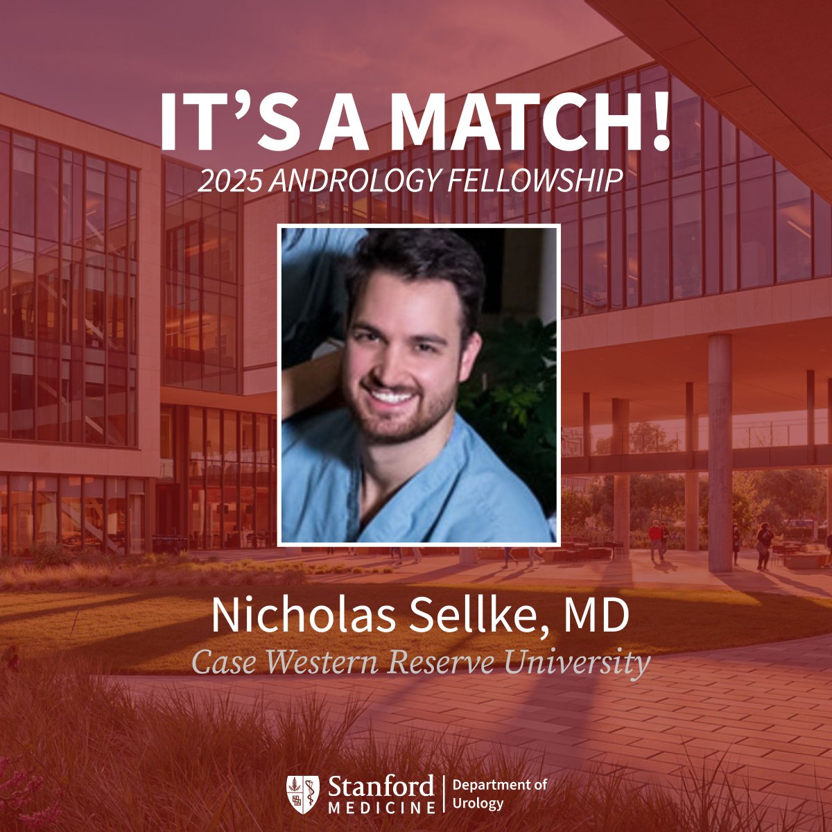 Stanford Urology (@stanfordurology) on Twitter photo IT'S A MATCH! We are thrilled to announce our match with <a href="/NickSellke/">Nick Sellke</a> into our 2025 Andrology fellowship. Welcome to the team, Dr. Sellke!
<a href="/StanfordMed/">Stanford Medicine</a>
<a href="/DrMEisenberg/">Michael Eisenberg</a>
<a href="/StanfordCME/">Stanford CME</a>
#andrology #andrologyfellowship #urology IT'S A MATCH! We are thrilled to announce our match with <a href="/NickSellke/">Nick Sellke</a> into our 2025 Andrology fellowship. Welcome to the team, Dr. Sellke!
<a href="/StanfordMed/">Stanford Medicine</a>
<a href="/DrMEisenberg/">Michael Eisenberg</a>
<a href="/StanfordCME/">Stanford CME</a>
#andrology #andrologyfellowship #urology