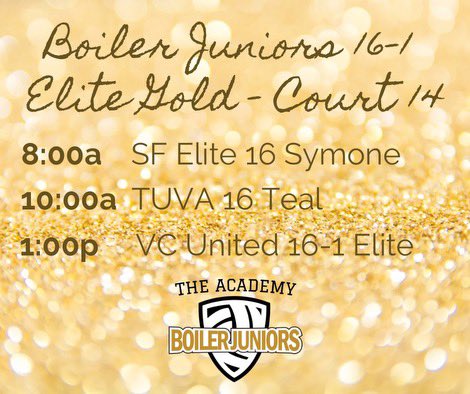 Come see us tomorrow! Day 1 AAU schedule below.